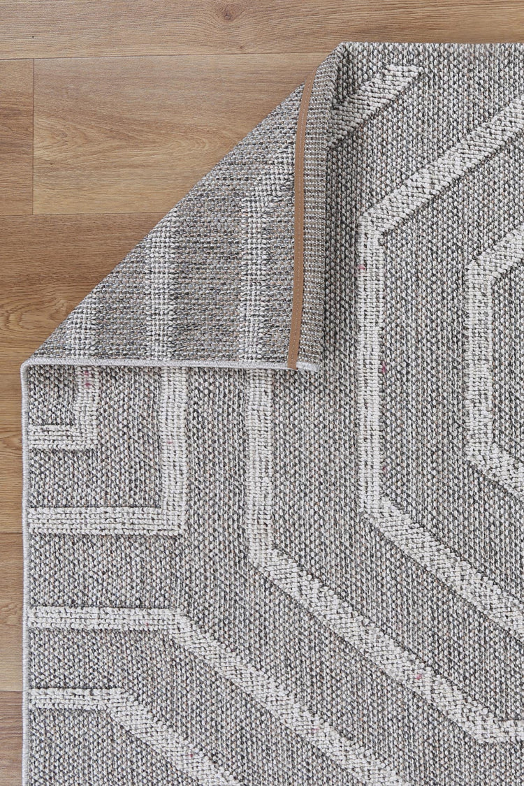 Vanuatu Suri Ash Geometric Flatweave Rug